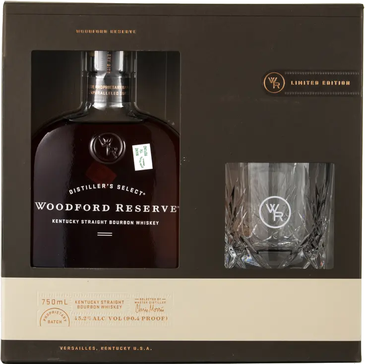 WOODFORD RESERVE BOURBON W ROCK GLASS