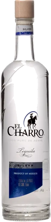 EL CHARRO 100% BLUE AGAVE SILVER TEQUILA