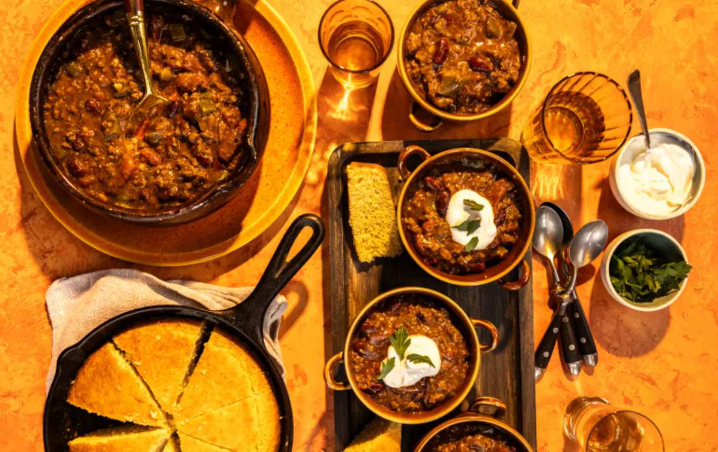 Bourbon Chili & Maple Whiskey Cornbread