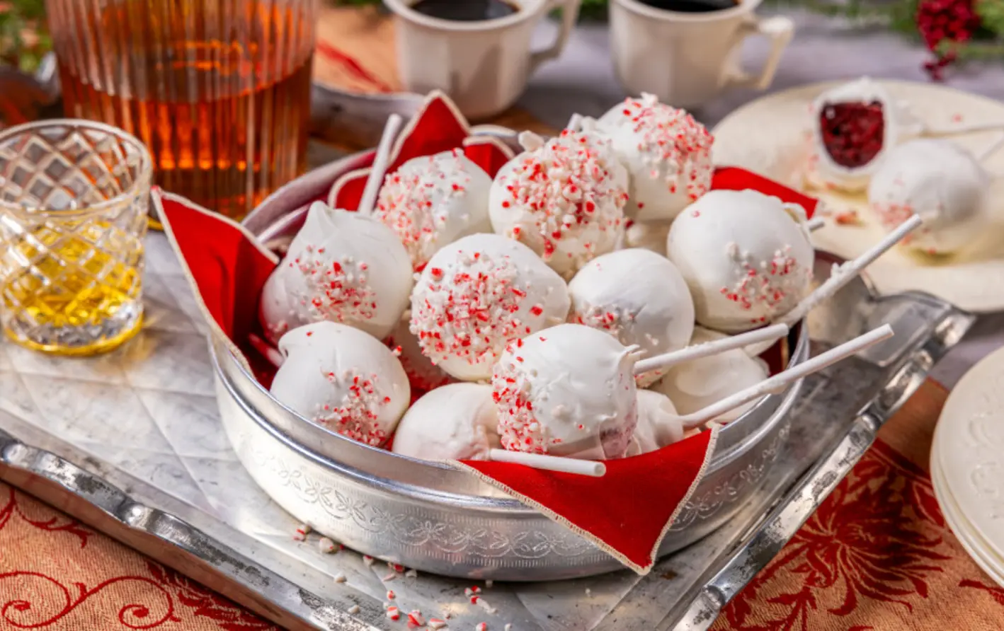 Candy Cane Cake Pops