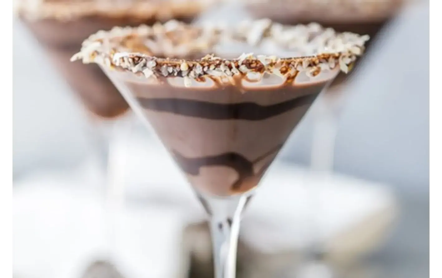 a fancy chocolate martini cocktail