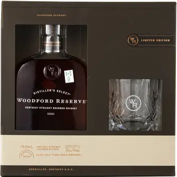 WOODFORD RESERVE BOURBON W ROCK GLASS